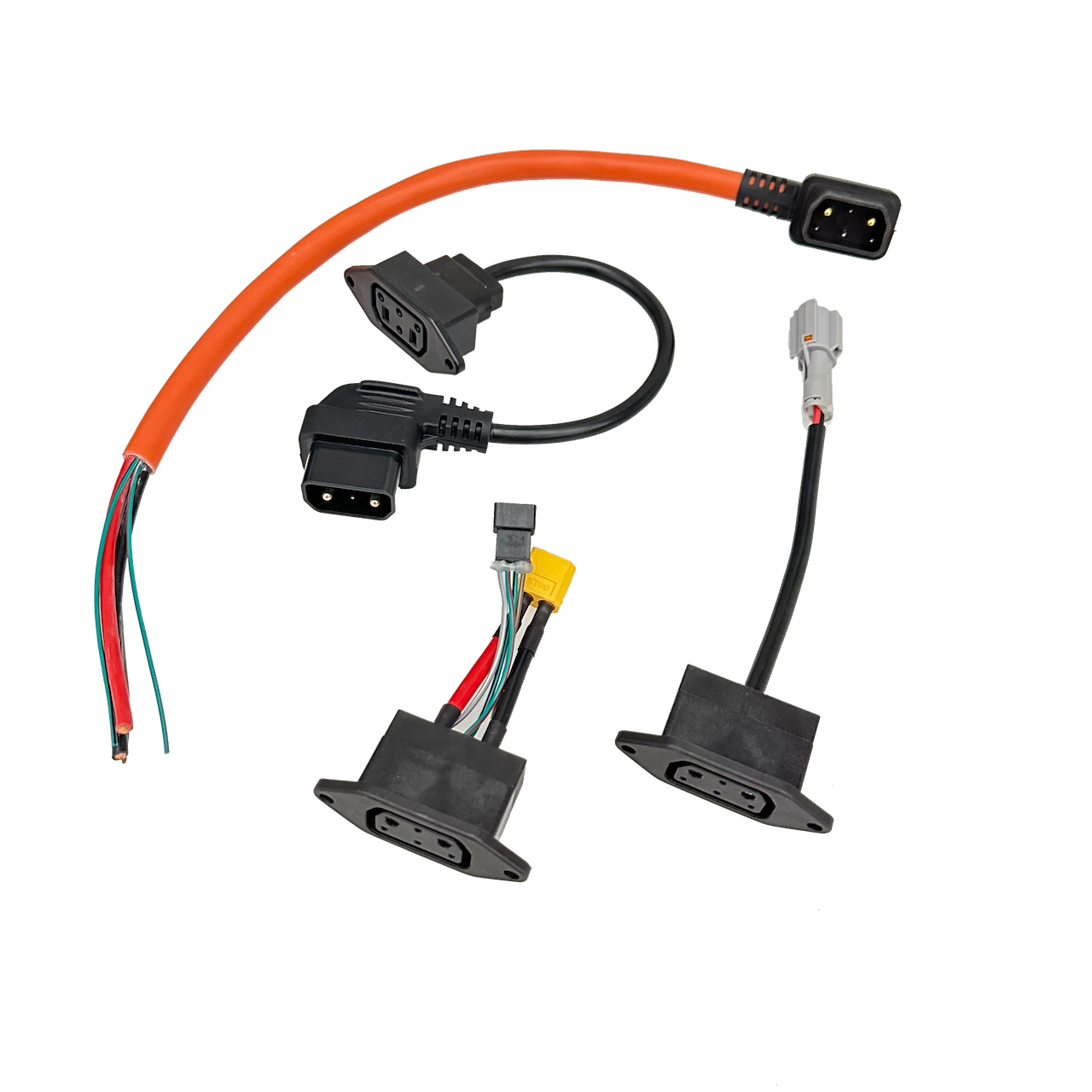 Umrüstset von eckigen auf runden Stecker